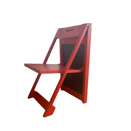 PicChair in red; side view.